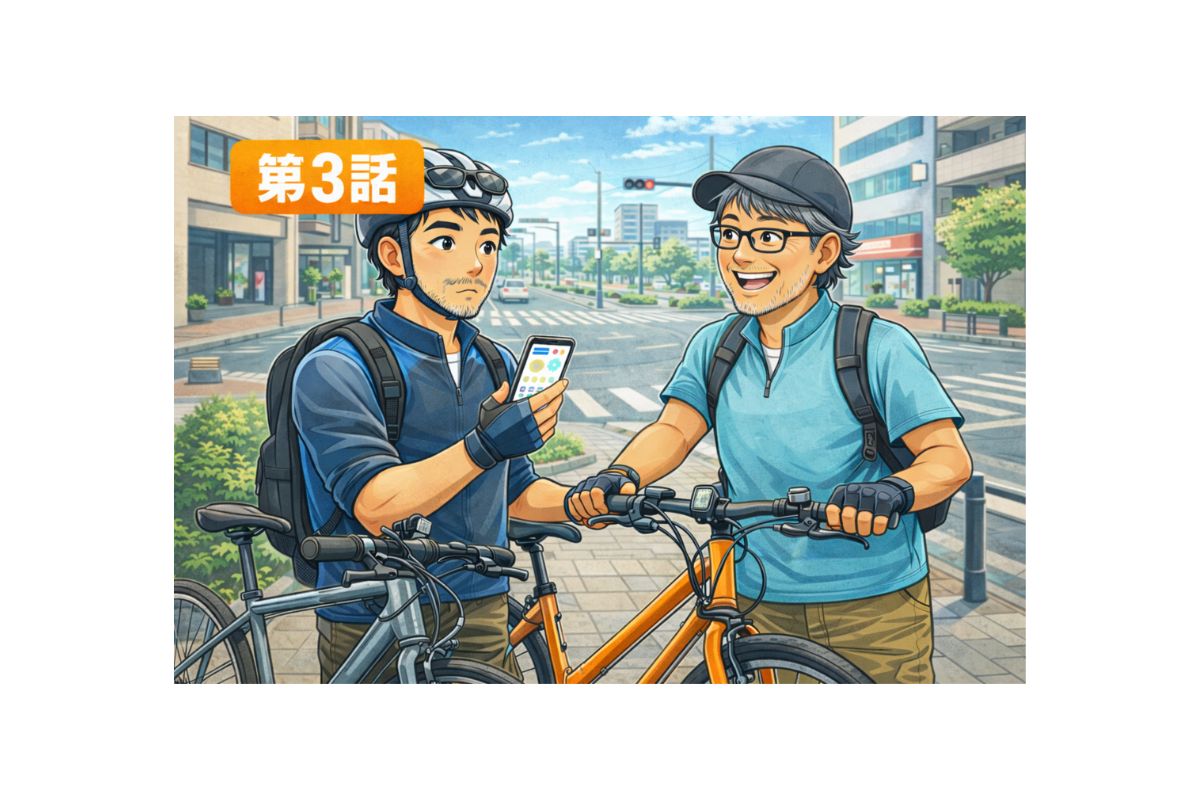 第3話 自転車通勤の一日を描くたいチャリのアイキャッチ画像